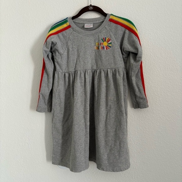 Hanna Andersson Other - Hanna Andersson Girls Size 10 Gray Embroidered Hello Sunshine Dress